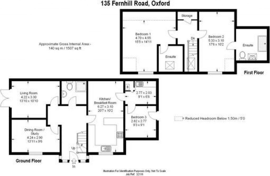 Floorplans For Fern Hill Road, Oxford